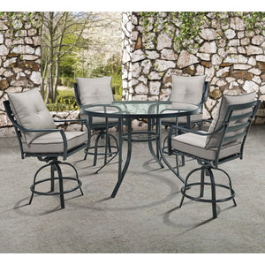 LAVDN5PCBR-SLV Outdoor/Patio Furniture/Patio Dining Sets