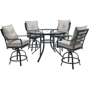 LAVDN5PCBR-SLV Outdoor/Patio Furniture/Patio Dining Sets