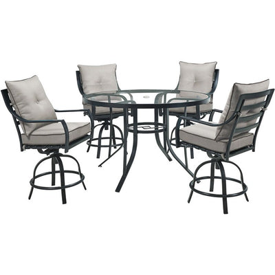 Product Image: LAVDN5PCBR-SLV Outdoor/Patio Furniture/Patio Dining Sets