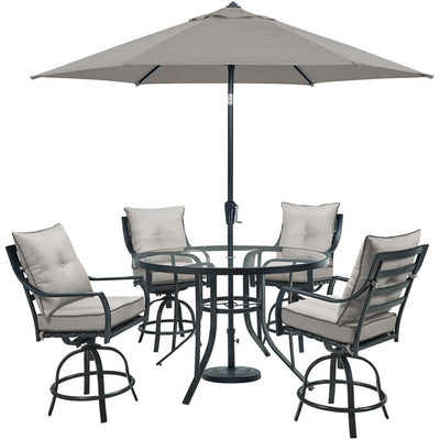 Product Image: LAVDN5PCBR-SLV-SU Outdoor/Patio Furniture/Patio Dining Sets