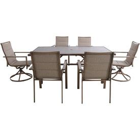 Fairhope Seven-Piece Outdoor Dining Set with 74" x 40" Trestle Table