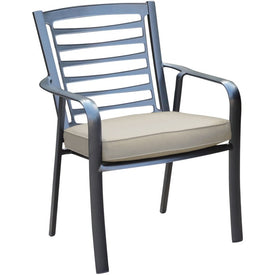 Pemberton Commercial-Grade Aluminum Dining Chair with Sunbrella Seat Cushion