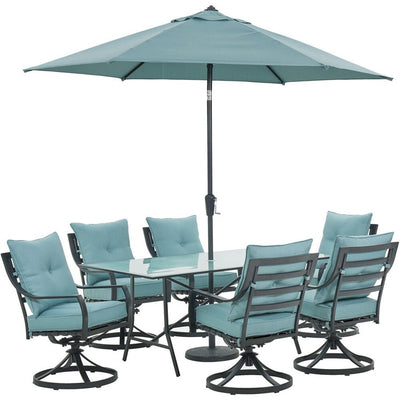 LAVDN7PCSW-BLU-SU Outdoor/Patio Furniture/Patio Dining Sets