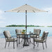 LAVDN5PCRD-SLV-SU Outdoor/Patio Furniture/Patio Dining Sets
