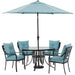 LAVDN5PCRD-BLU-SU Outdoor/Patio Furniture/Patio Dining Sets