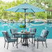 LAVDN5PCRD-BLU-SU Outdoor/Patio Furniture/Patio Dining Sets