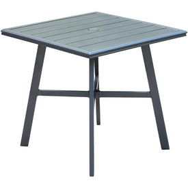 All-Weather Commercial-Grade Aluminum 30" Square Slat-Top Bistro Table