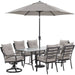 LAVDN7PCSW2-SLV-SU Outdoor/Patio Furniture/Patio Dining Sets