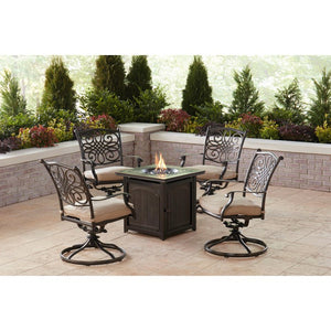 TRAD5PCSWFPSQ-TAN Outdoor/Patio Furniture/Patio Conversation Sets