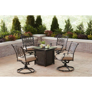 TRAD5PCSWFPSQ-TAN Outdoor/Patio Furniture/Patio Conversation Sets