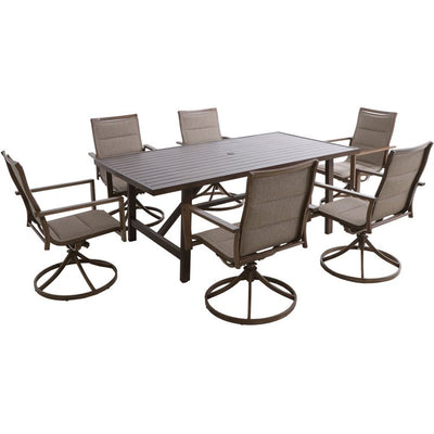 FAIRDN7PCSW6-TAN Outdoor/Patio Furniture/Patio Dining Sets
