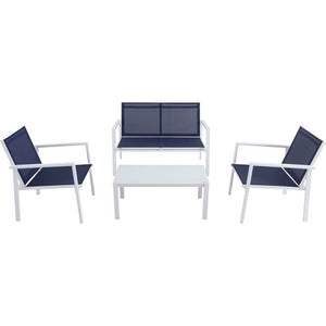 NAPLES4PC-WN Outdoor/Patio Furniture/Patio Conversation Sets
