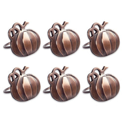 Harvest Pumpkin Napkin Rings Set of 6