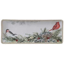 Holly and Ivy 14.5" x 6" Rectangular Platter