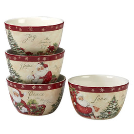 Holiday Wishes Ice Cream Bowls Set of 4