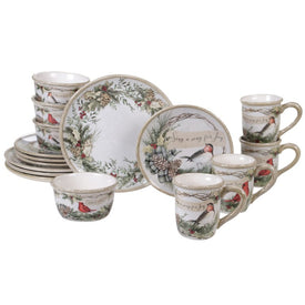 Holly and Ivy 16-Piece Dinnerware Set