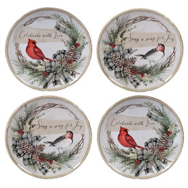 Holly and Ivy 9" Dessert Plates Set of 4