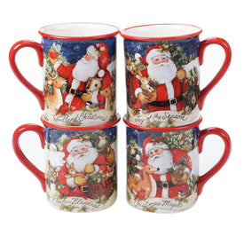 Magic of Christmas Santa Mugs Set of 4