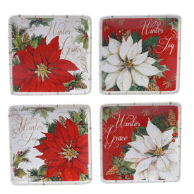 Winters Garden Canape Plates Set of 4