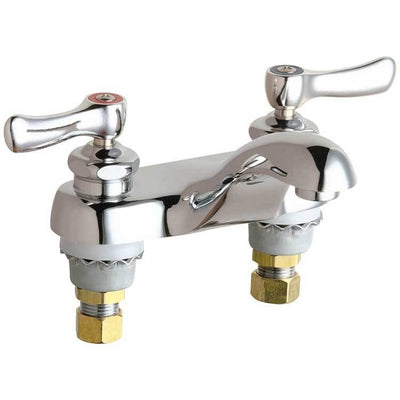 Product Image: Lavatory Faucet 4 Inch Spread 2 Curved Lever ADA Polished Chrome Quarter-Turn Compression