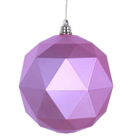 6" Pink Matte Geometric Balls Ornaments 4 Per Bag