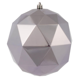 6" Lilac Shiny Geometric Balls Ornaments 4 Per Bag