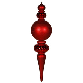 6 2" Red Shiny/Matte/Glitter Finial