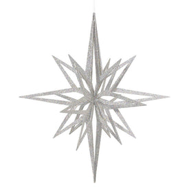 32" Silver 3D Glitter Star