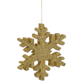 30" Gold Glitter Snowflake Outdoor Decor