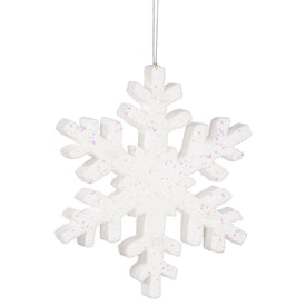 36" White Glitter Snowflake Outdoor Decor
