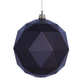 6" Chocolate Matte Geometric Balls Ornaments 4 Per Bag