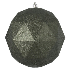 6" Wrought Iron Glitter Geometric Balls Ornaments 4 Per Bag