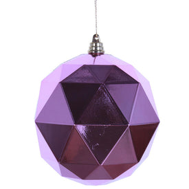 6" Pink Shiny Geometric Balls Ornaments 4 Per Bag