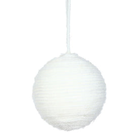 2.4" White Yarn Ball Ornaments 12 Per Bag