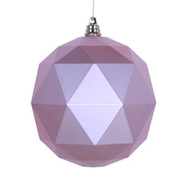 6" Rose Gold Matte Geometric Balls Ornaments 4 Per Bag