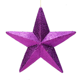 23" Purple Glitter Outdoor Star