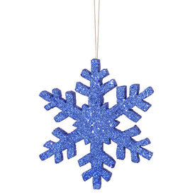 18" Blue Glitter Snowflake Outdoor Decor