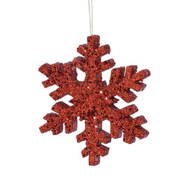 18" Red Glitter Snowflake Outdoor Decor