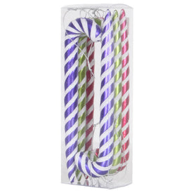 7.5" Assorted Color Candy Canes 6 Per Box