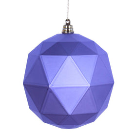 6" Lavender Matte Geometric Balls Ornaments 4 Per Bag