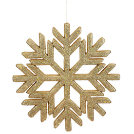 18.5" Gold Glitter Snowflake Outdoor Decor