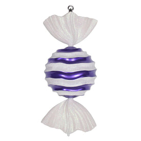 18.5" Purple-White Stripe Wave Candy