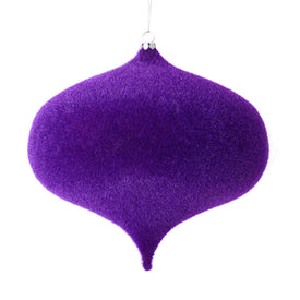 6" Purple Flocked Onion Ornaments 4 Per Bag