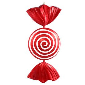 37" Red-White Peppermint Spiral Candy Ornament