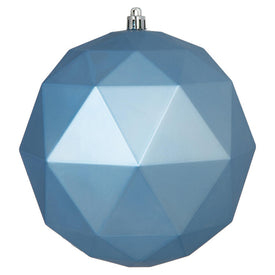 6" Periwinkle Matte Geometric Balls Ornaments 4 Per Bag