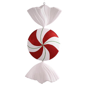 37" Red-White-Green Peppermint Swirl Candy Ornament