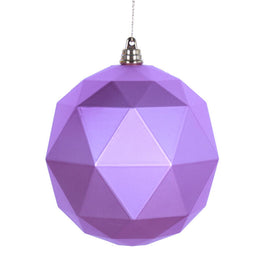 6" Orchid Matte Geometric Balls Ornaments 4 Per Bag