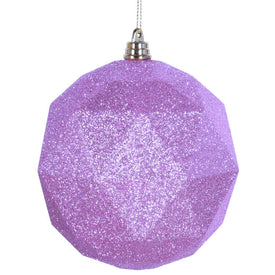 6" Pink Glitter Geometric Balls Ornaments 4 Per Bag
