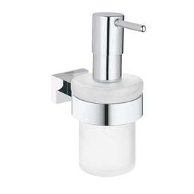 Essentials Cube Wall-Mount Pump Soap Dispenser with Holder