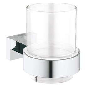 Essentials Cube Wall-Mount Glass Tumbler with Holder